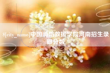海东中国消防救援学院河南招生录取分数