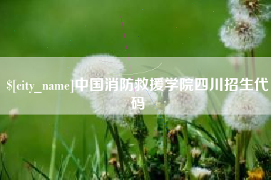 海东中国消防救援学院四川招生代码