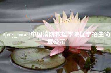 海东中国消防救援学院辽宁招生简章公示