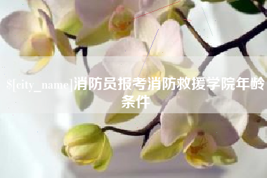 海东消防员报考消防救援学院年龄条件