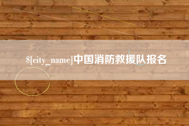 海东中国消防救援队报名