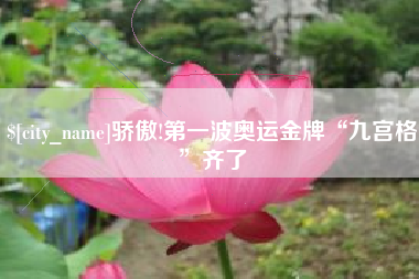 海东骄傲!第一波奥运金牌“九宫格”齐了
