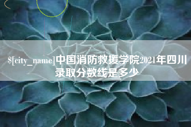 海东中国消防救援学院2021年四川录取分数线是多少