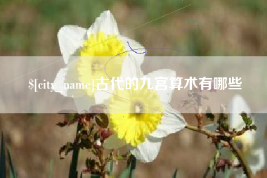 海东古代的九宫算术有哪些