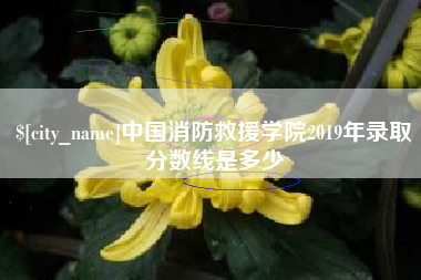 海东中国消防救援学院2019年录取分数线是多少