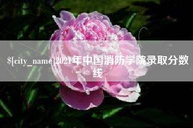 海东2021年中国消防学院录取分数线
