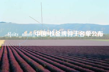 海东中国9枚金牌得主名单公布