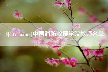 海东中国消防救援学院教师名单