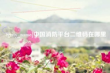 海东中国消防平台二维码在哪里