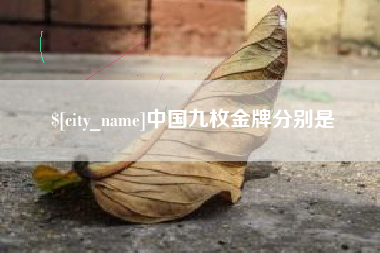 海东中国九枚金牌分别是