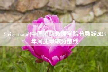 海东中国消防救援学院分数线2023年河北录取分数线