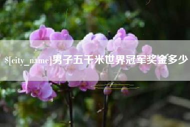 海东男子五千米世界冠军奖金多少