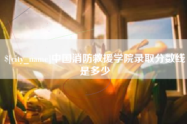 海东中国消防救援学院录取分数线是多少