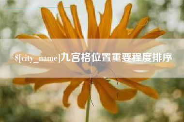 海东九宫格位置重要程度排序