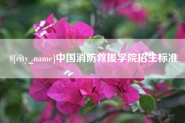 海东中国消防救援学院招生标准