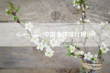 海东中国金牌排行榜2024