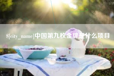 海东中国第九枚金牌是什么项目